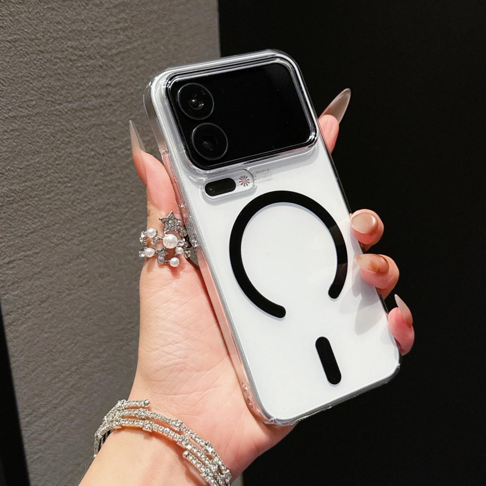 Ultra-thin Clear Hard PC Hit Color Magnetic Phone Case For Xiaomi Mi 17 Pro Max 17Pro For Magsafe Wireless Charge Cover