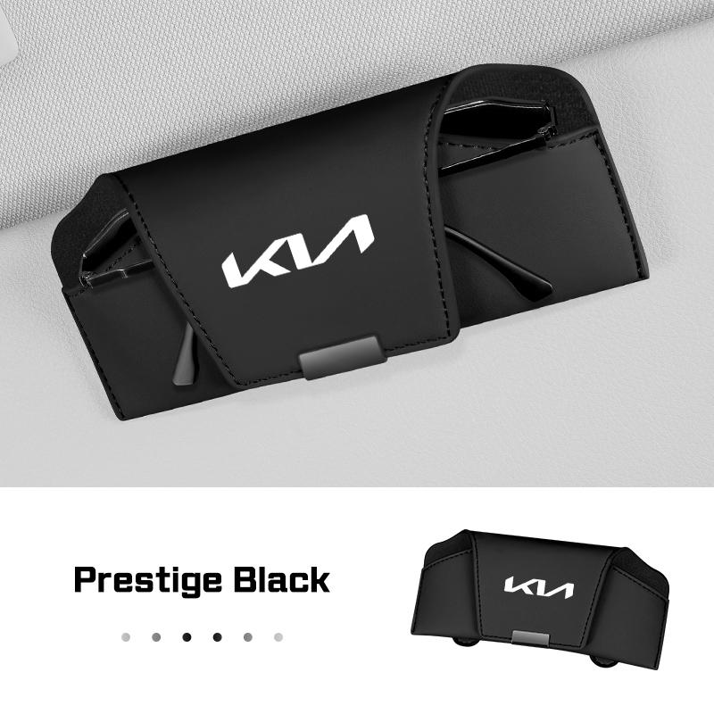 Car Visor Glasses Case Leather For Kia GT Line k5 Sportage Carnival Seltos Sorento Rio Ceed Forte,Sunglasses Holder Storage Box hbsp50