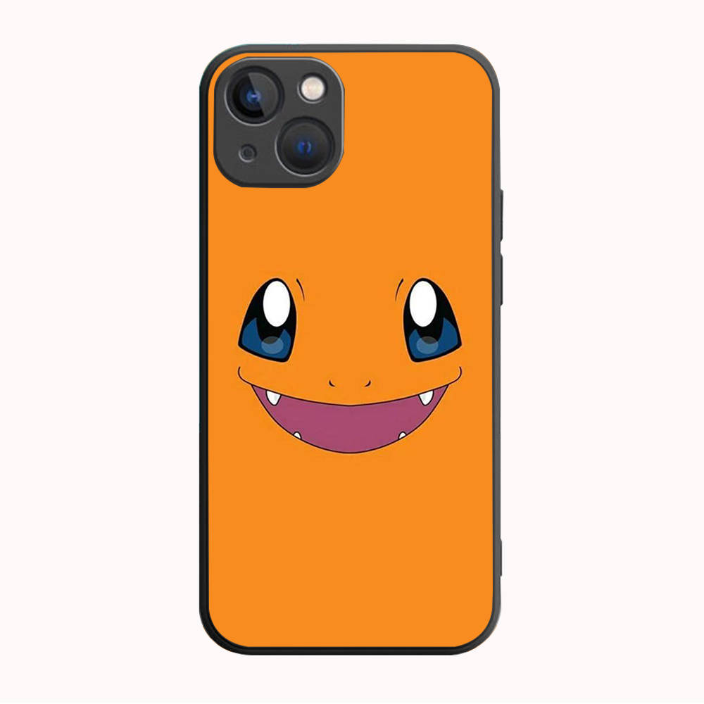 B-80 Husă Neagră Drăguță Charmander pentru Samsung S24 S23 S22 S21 S20 FE S10 Lite Ultra S7 S8 S9 Plus A05S A11 A12 A13 A15 A22 A24 A25 A32 A52 A71 5G