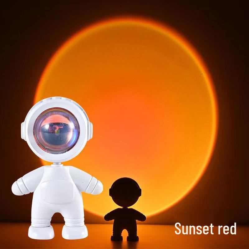 Astronaut LED Robot Lamp with USB Charging – Sunset Atmosphere Light