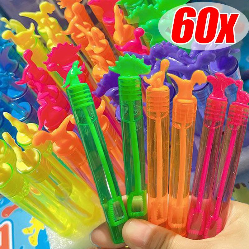 Mini Marine Animal Bubble Tubes Soap Bottle Dino Birthday Party Decoration DIY Colorful Seahorse Shell Bubble Stick Kids Toys