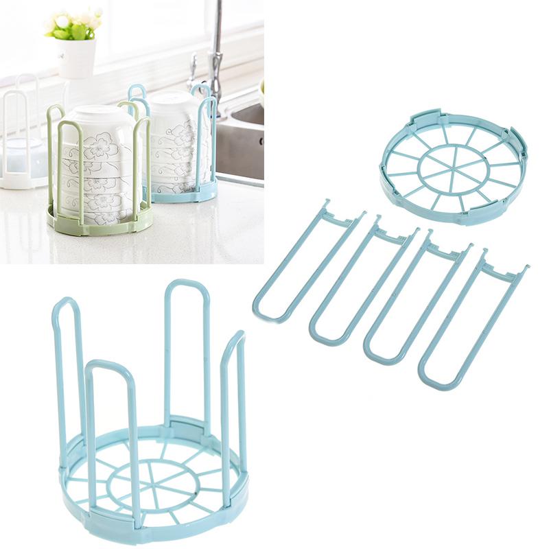 Creative Kitchen Organizer Holder Rack Cup Bowl Dish Tableware Drainer Holder Rack Kitchen Plate Grids Drainer Colanders Storage Frame