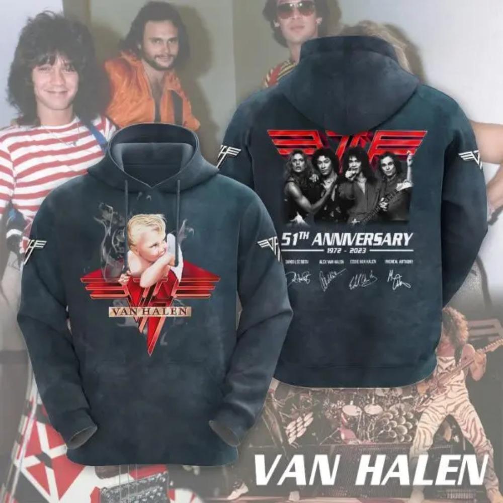 Pánská mikina Nová Heavy Metal Rocková kapela Van Halen 3D potisk Mikiny Pánské Dámské Módní Nadměrná velikost Mikina S kapucí Mikina Kabát Pánské oblečení