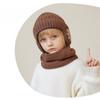2Pcs/set Winter Kids Hat Scarf Child Bonnet Snowflake Pattern Knitted Young Age Hats Outdoor Children Warm Accessories 4-10Y