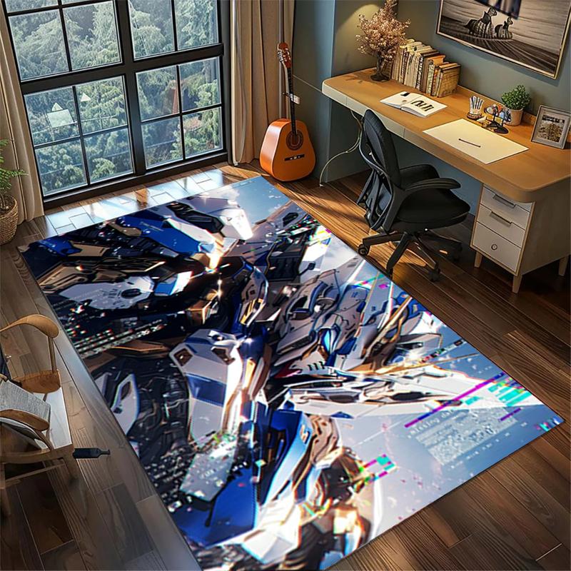 

Gundam Large Non Slip Rug Washable Area Carpet Bedroom Gamer Home Decor 60x90cm