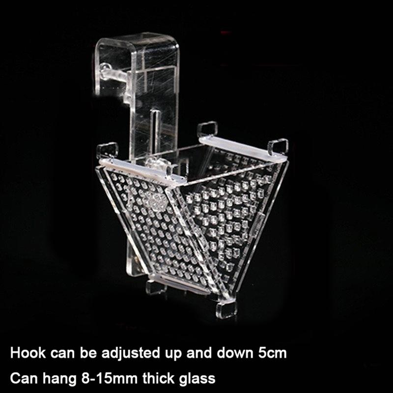 Fish Acrylic Red Bloodworm Feeding Cup Aquarium Cone Nematode Feeder Fish Funnel Feeding Ring Detachable Fish Tank Accessories