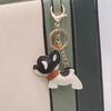 Unique French Bulldog Car Keyring Layer Leather Artisanal Work Soft Touch Materials for Everyday Carry