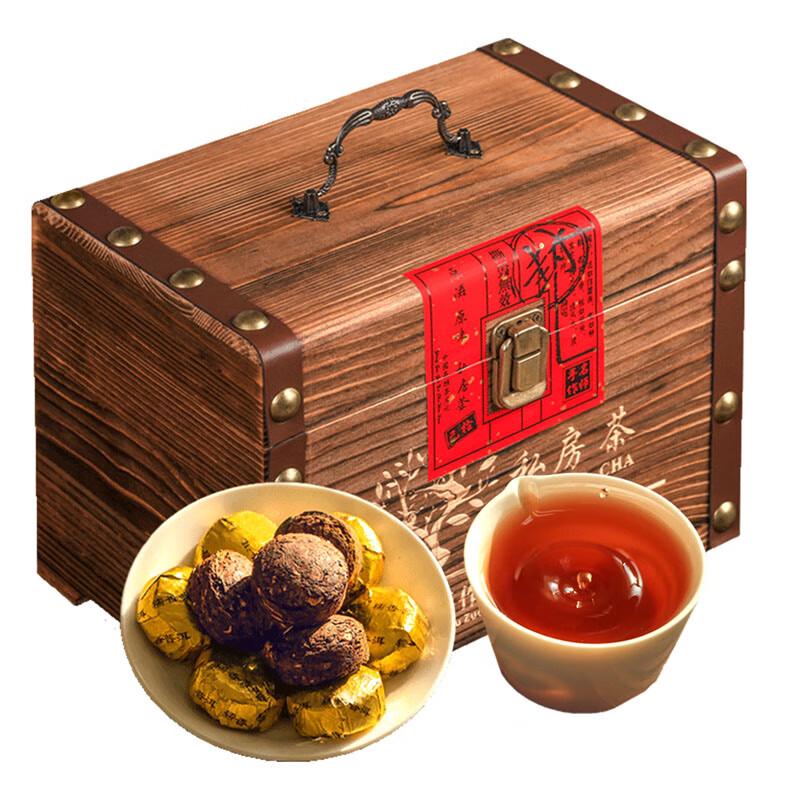 Glutinous Rice Fragrant Ripe Pu er Mini Tuo Tea, 500g Gift Box