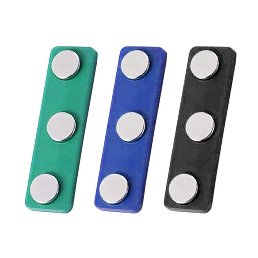 10 Stück Ausweismagnete, magnetische Namensschildhalter, Namensschild-Magnetrückseiten mit 3 Magneten