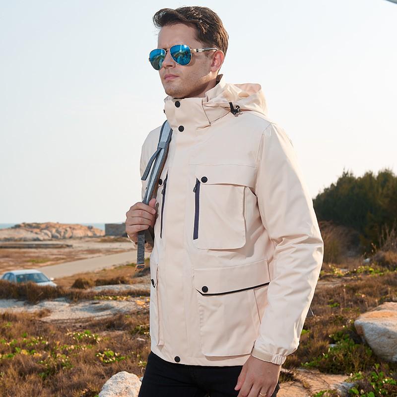 Men Women 3-in-1 Detachable Winter Outdoor Jacket With Down Insulated Liner Hiking Skiing Camping