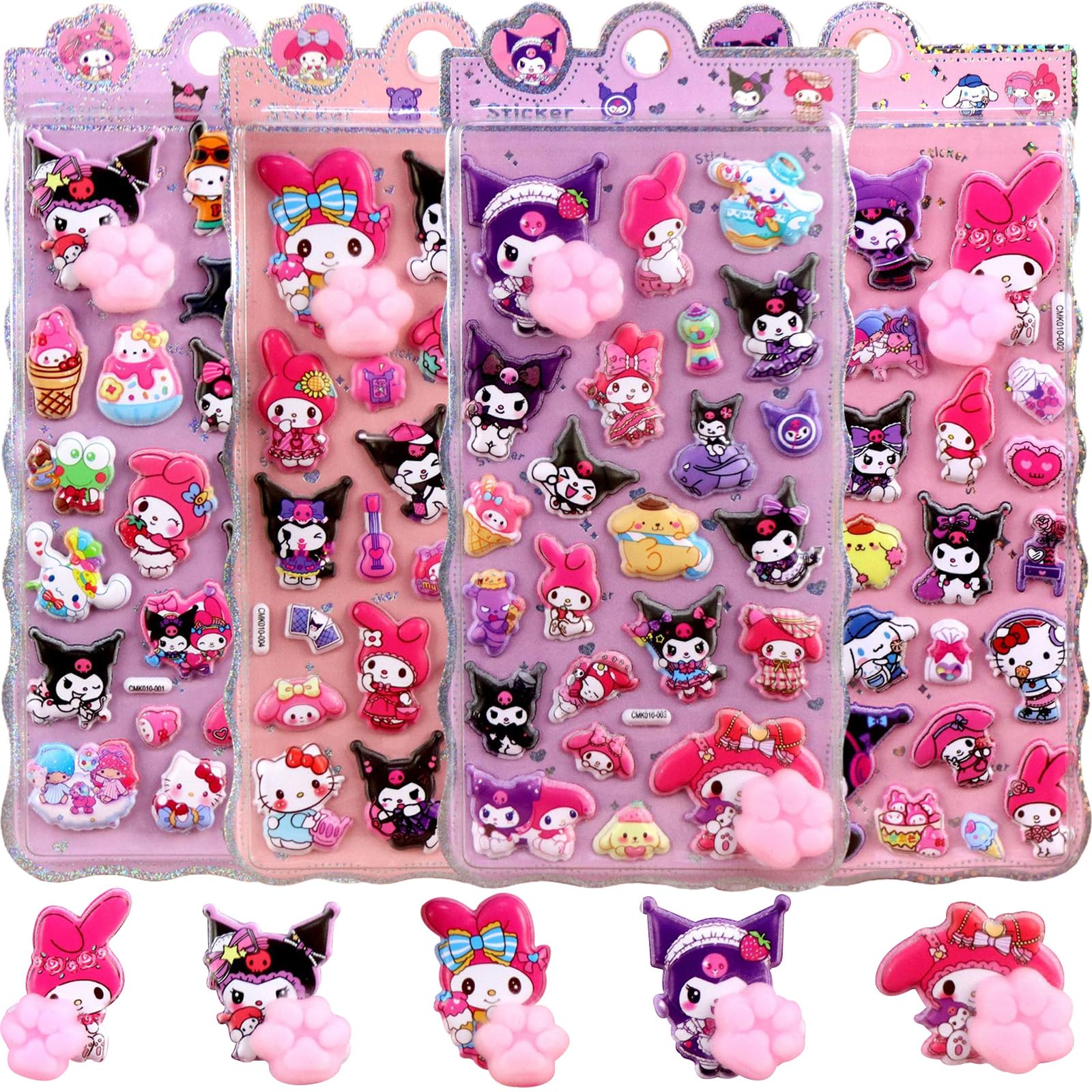 

YAYAMIYA 4-Piece Set of Butt Stickers 3D Silicone Puffy Glossy Cute Butt Design DIY Smartphone Case Kids Girls Boys Toys Birthday