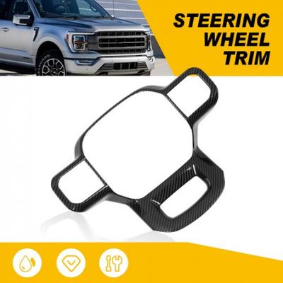 Carbon Look Fiber Interior Wheel Steering Cover Trim ABS for Ford F150 -2025