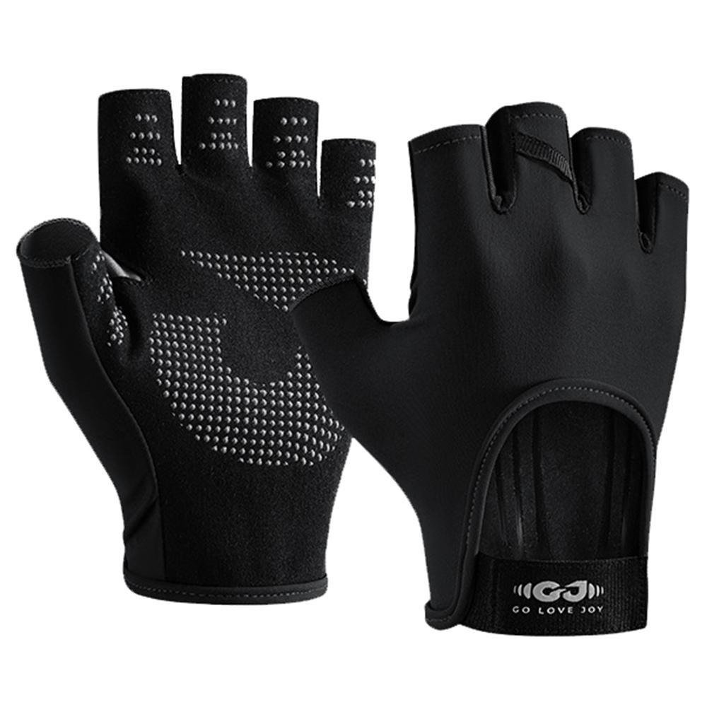 GOLOVEJOY XG85 1 Pair Fitness Cycling Hiking Summer Half Finger Gloves Anti Slip Breathable Workout Gloves C