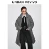 UR Women's Shimmering Plush Oversized Double-breasted Coat
