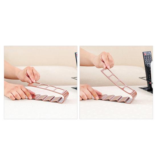 Remote Control Slots Heavy Duty Plastic Anti-slip Storage Rack with 4 Multi-purpose TV Air Remote Holder