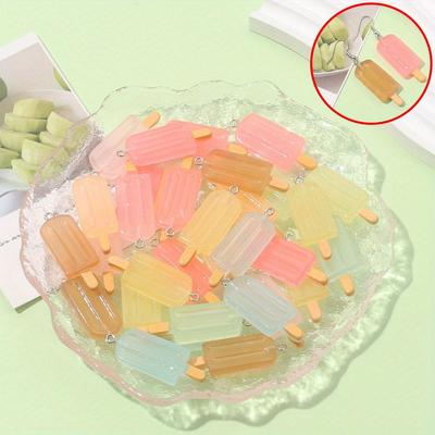 3/6/9ks přívěsek zmrzlina pryskyřice nanuk přívěsek zmrzlina DIY klíčenka náhrdelník náušnice