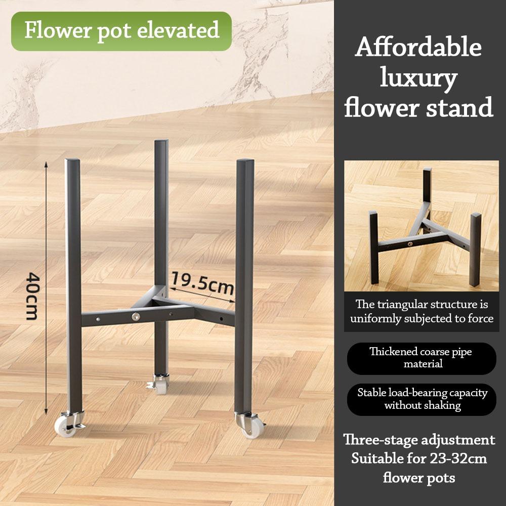 Floor-standing Flowerpot Bracket Metal Planter Shelf Stable Potted Holder Garden Display