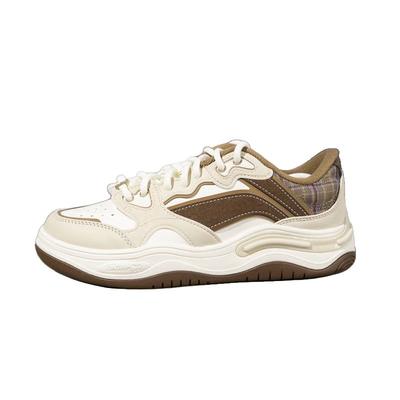 Li Ning Casual Daily Progress Trendy Versatile Slip Resistant Durable Low Top Skate Shoes Women Sneaker Off-White AGCV008-2