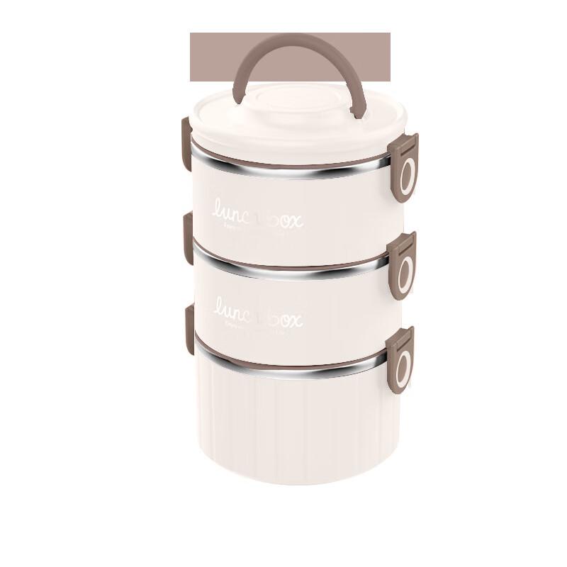 Portable Three-Layer Lunch Box with Lid