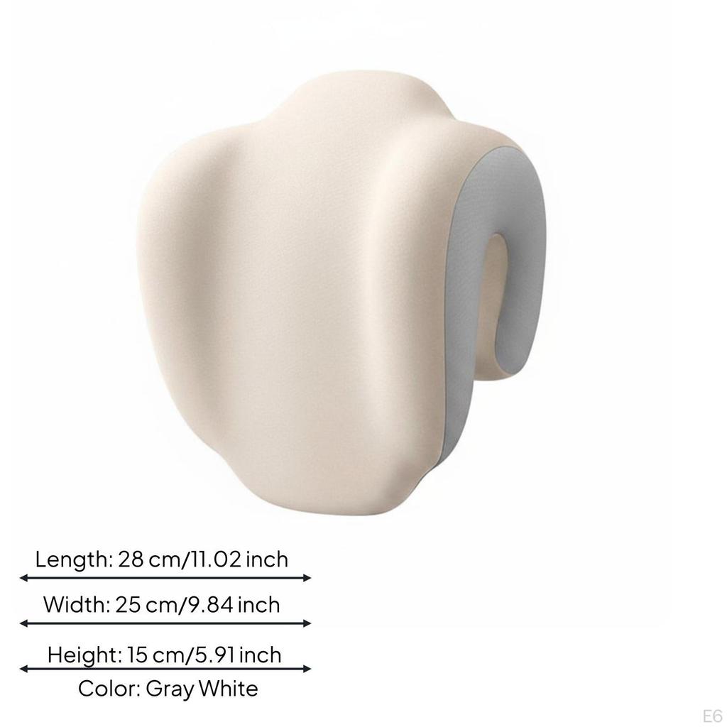 Office Chair Headrest Ergonomic Neck Pillow for Rest Break, Workstation Gentleman Gray