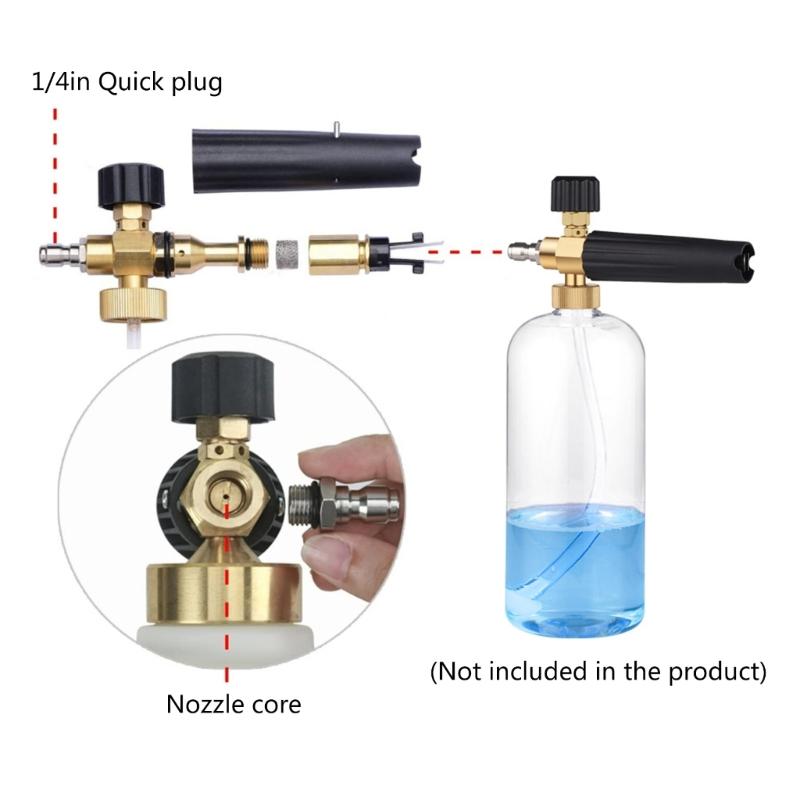 Brass Foam Lances Core Foamer Nozzle Suitable for Delicate Coffee Frothing 1.0/1.1/1.15mm Hole Design, Easy Installation