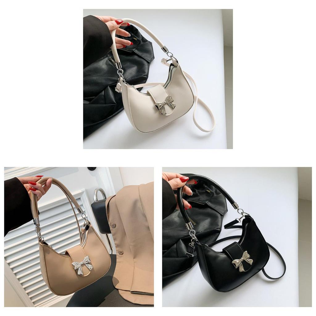 Sac selle en cuir PU avec surpiqûres et fermeture éclair pour un usage quotidien