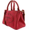 PRADA Canapa Tote Mini Handbag 2WAYShoulder Red canvas Women Used