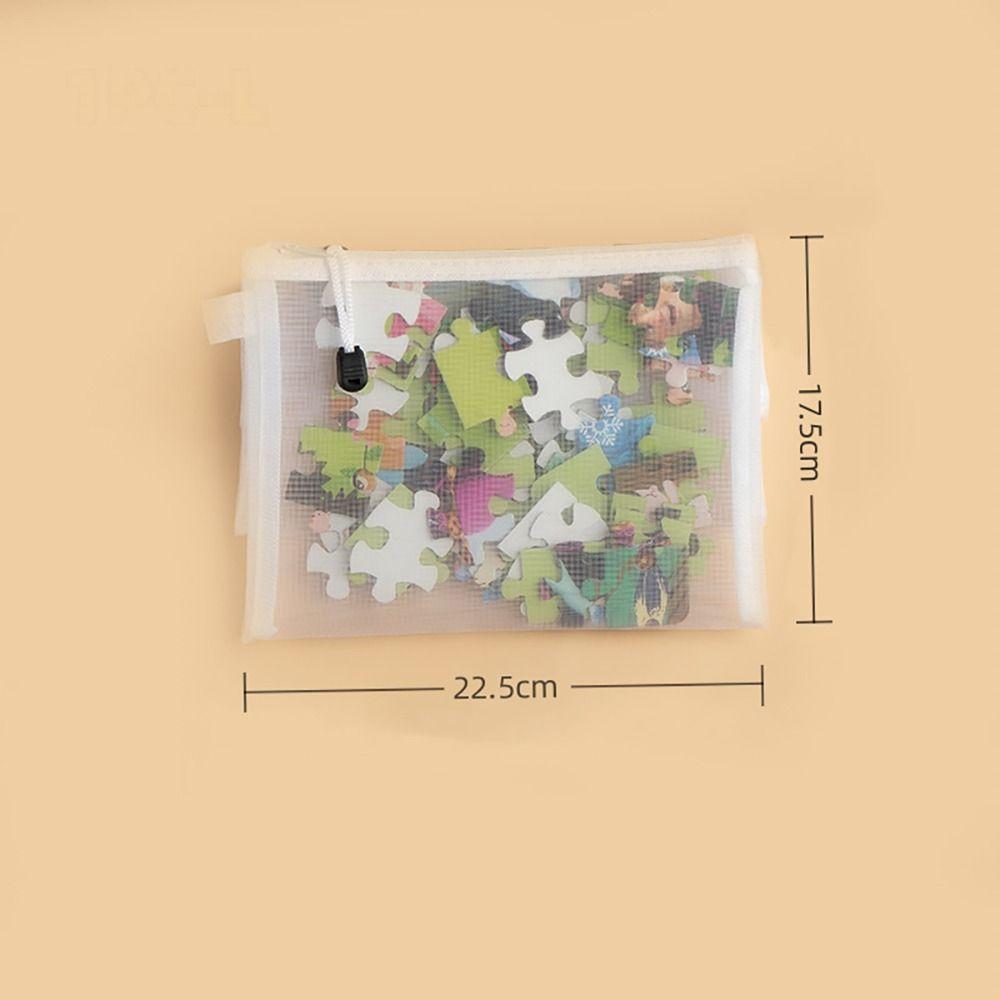 1/3/5PCS Cosmetic Organization Mesh Zipper File Bag PVC Document Folder Storage Bag A4/A5/A6 Moisture-proof Mesh Bag