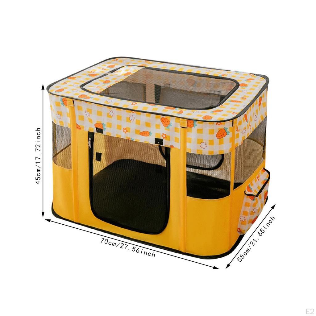 Cat Puppy Playpen Pet Supplies Playground Tent for Outdoor Ferret Rabbits M Yellow