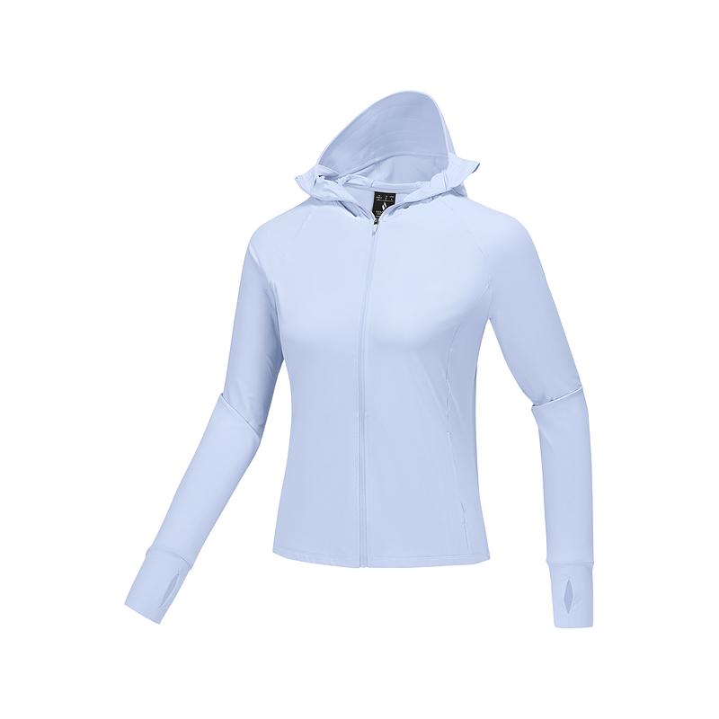 Skechers Cool Dry UV Protection Lightweight Slim Fit Hooded Sports Jacket Women Jacket Xenon-Blue P225W123-0356 S