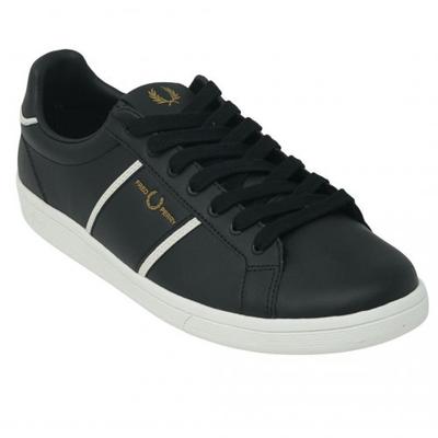 Fred Perry Mens Debossed Leather Logo Trainers