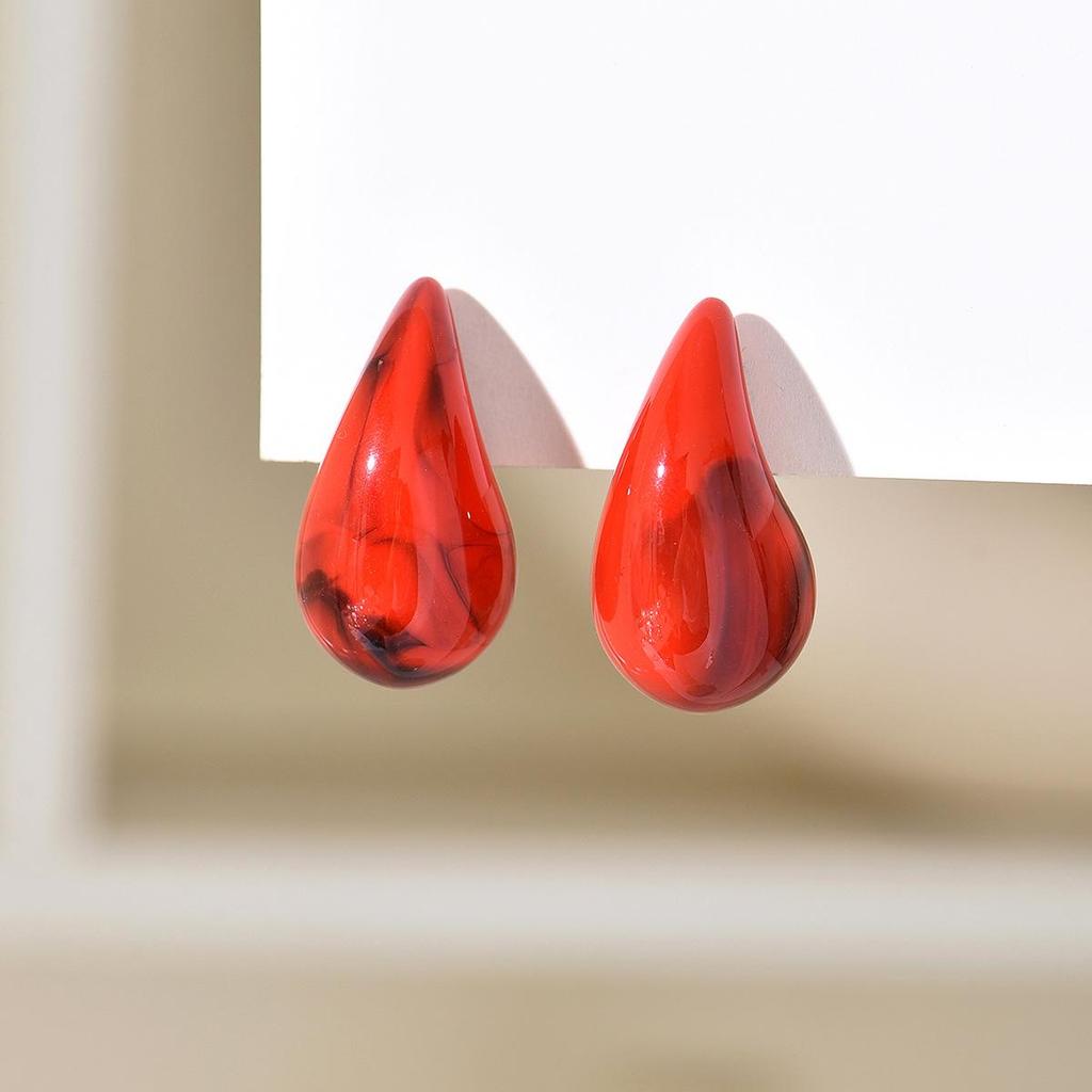 Plump Water Drop Acrylic Dangle Earrings - Simple & Fashionable Jewelry for Women
