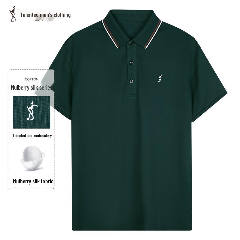TRIES Men's Summer Short-Sleeve Polo Shirt