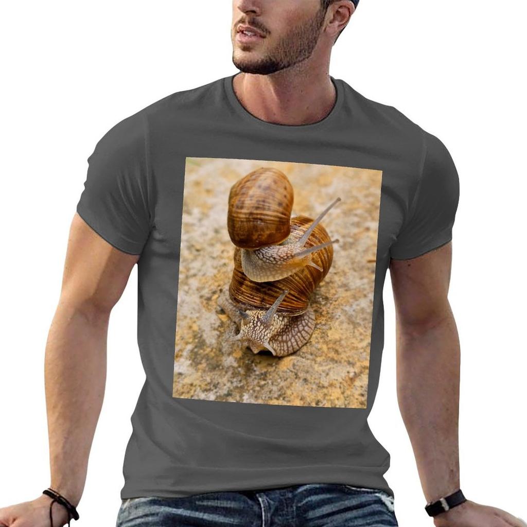 Two Land Snail In Love TShirt Big and Tall Short Sleeve Tee