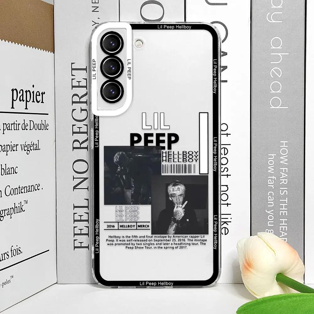 Rapper Lil Peep Hellboy Love Phone Case for Samsung Galaxy S21 S23 S24 S25 Ultra Plus FE Clear Soft Cover for Samsung S22 Fundas