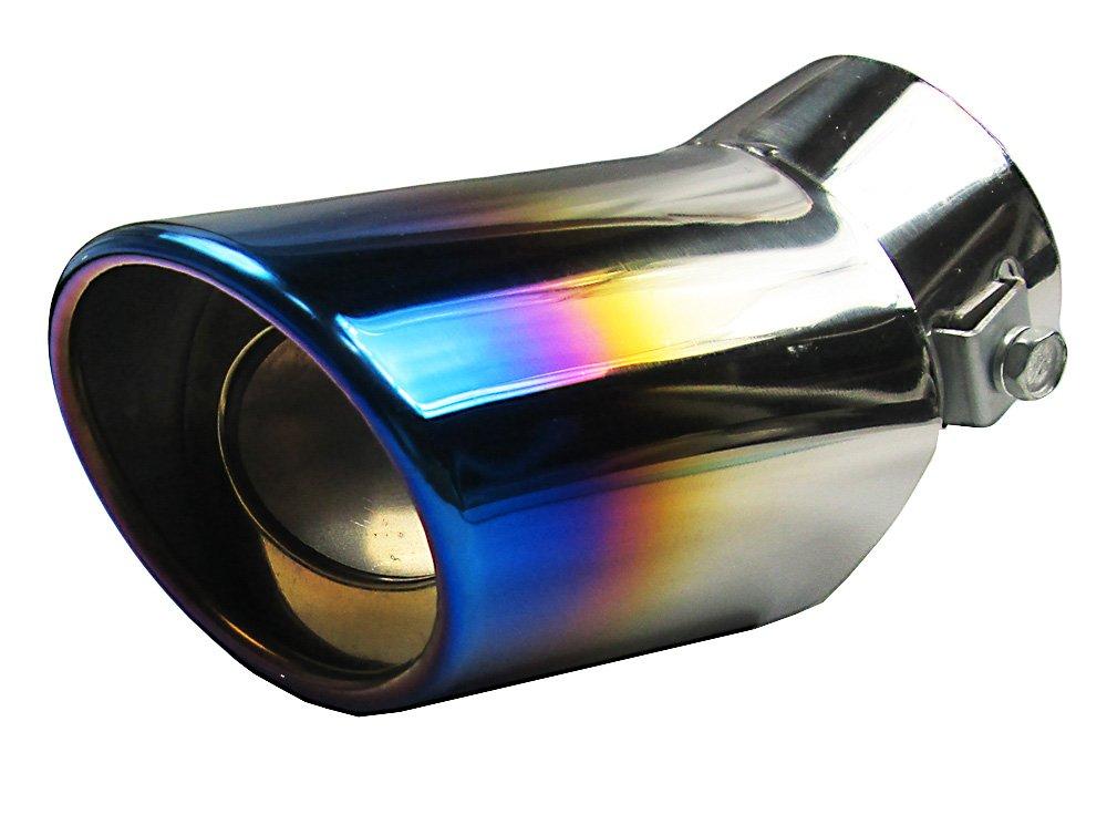 

R-STYLE Oval Type Stainless Steel Muffler Cutter for Easy Dress Up Rear View of Your Car (Semi Color)