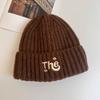ins new wool knitted hat letter expression funny cute pullover hat fashionable versatile couple cold hat