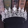 Red Black Crystal Wedding Tiara Bridal Crown For Wedding Bride Gold Rhinestone Crowns Headband Jewelry Hair Accessories