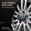 Tappi Mozzo Ruota a Scatto Antiruggine da 60 mm Coprimozzi Centrali per Alfa Romeo Giulia Stelvio Giulietta Spider GT 4C 8C Mito Brera Modifica