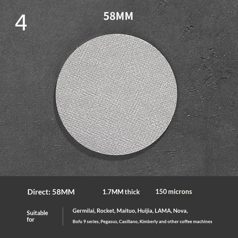 51/53/58Mm Reusable Coffee Puck Screen 316 Stainless Steel Double Layer Coffee Filter Fine Mesh Professional Espresso Accessory