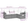 Vidaxl 4-Cz. Garden Lounge Set, Cushions, Black PE Rattan