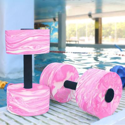 2pcs EVA Water Foam Floating Dumbbell Swimming Pool Water Weight Aerobics Automatic Float Aquatic Barbell Swim Fitness Dumbbell