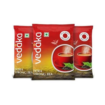 Vedaka Extra Starker Tee| Kadak Chai | Kräftig und aromatisch | 1,5 kg (Packung mit 3 Stück, je 500 g)