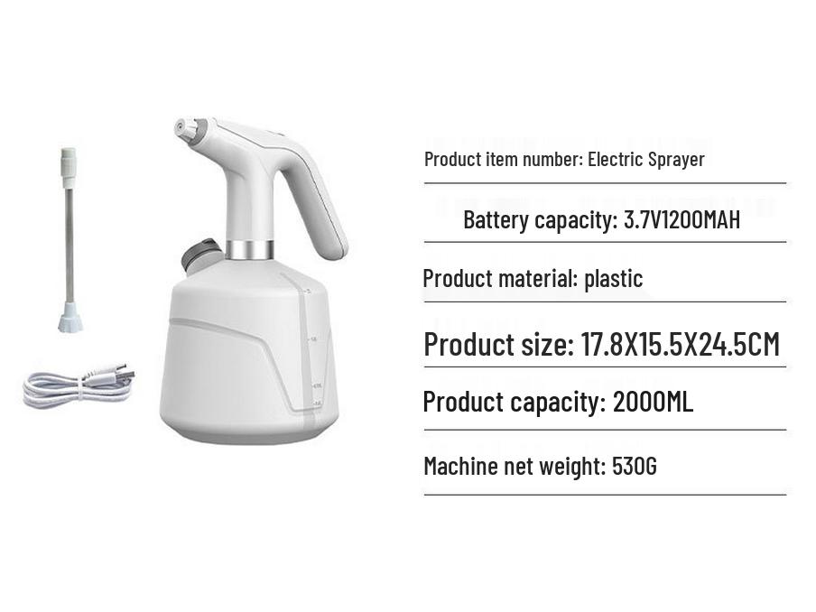 2L Electric Flower Watering Sprayer Can