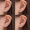 Gioiello per Piercing Labbra e Cartilagine Auricolare a Bottone in Acciaio Inossidabile 316L con Fiore di Zircone