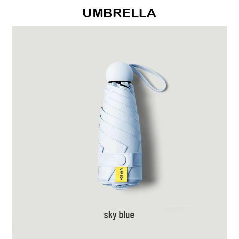 5-Fold Ultra-Light Black Glue UV Protection Customizable Parasol Umbrella