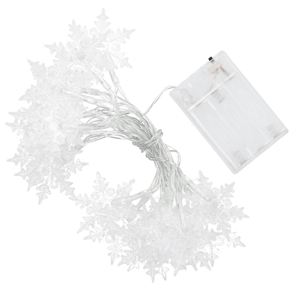 3Meters Snowflake Shaped Light Strings LED Christmas Lights for Home Curtain Party Holiday Decoratio