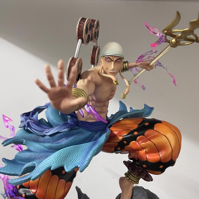 One Piece Jt Enel 28cm Figure Thunder God GK PVC Full Spray Paint Exquisite Statue Anime Model Toy Desktop Deco Collectible Gift