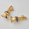 Brass Basin Faucet Hot and Cold Water Tap Nordic Style Bathroom Washbasin Three-Hole Faucet Separate Three-Piece Set
