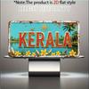 D Flat  Decorative Only pc Vintage KERALA Metal Decorative Plaque and Ornament Country Style Wall Decoration Suitable
